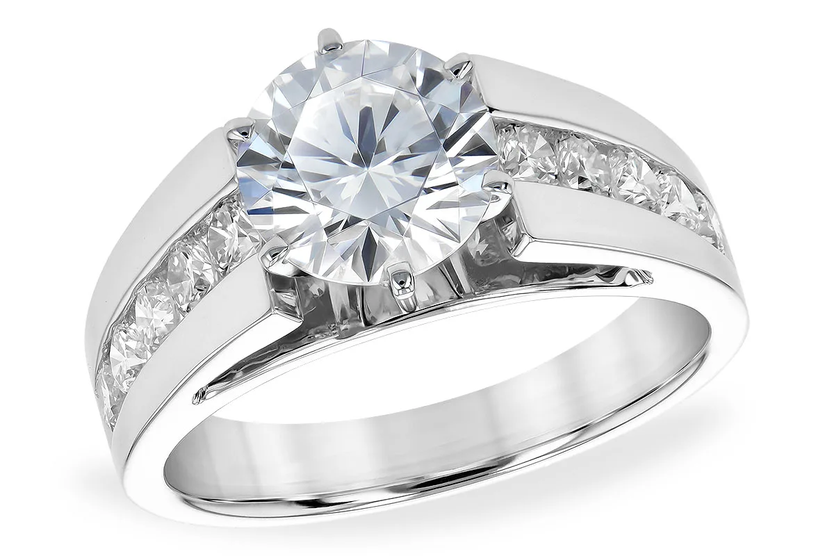 Diamond Semi-Mount Engagement Ring in white gold