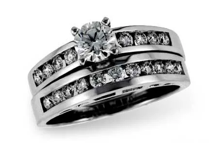 Diamond Wedding Set in white gold
