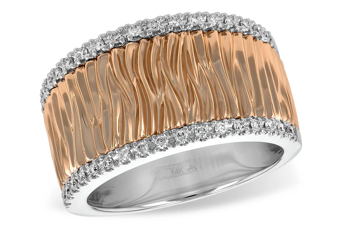Diamond Wedding Band in two-tone (reversed)