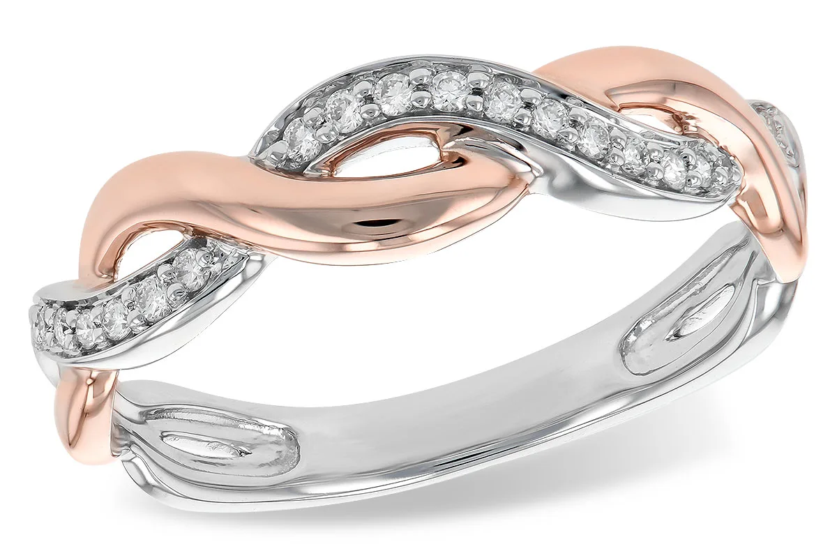 Diamond Wedding Band in two-tone (reversed)