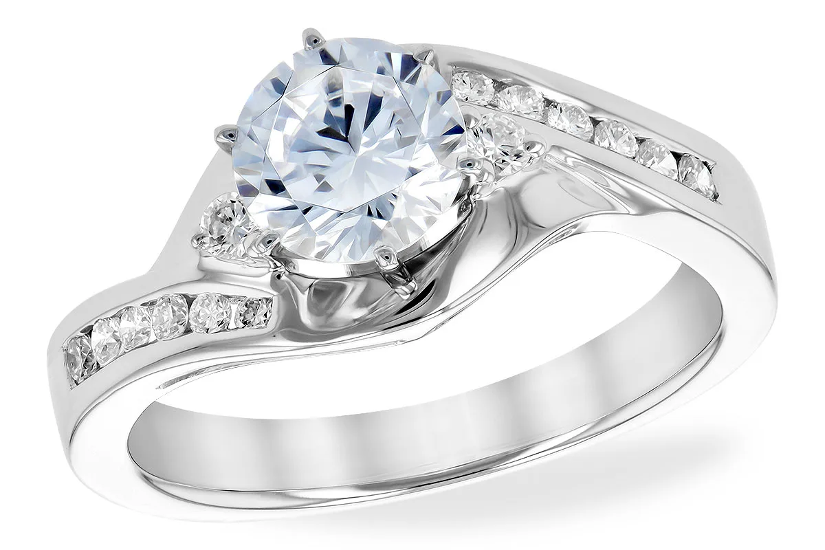 Diamond Semi-Mount Engagement Ring in white gold