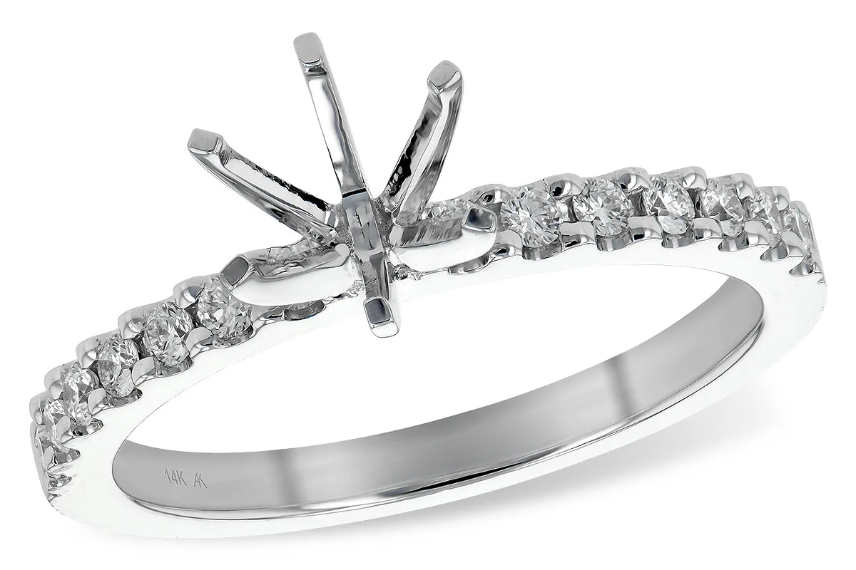 Diamond Semi-Mount Engagement Ring in white gold
