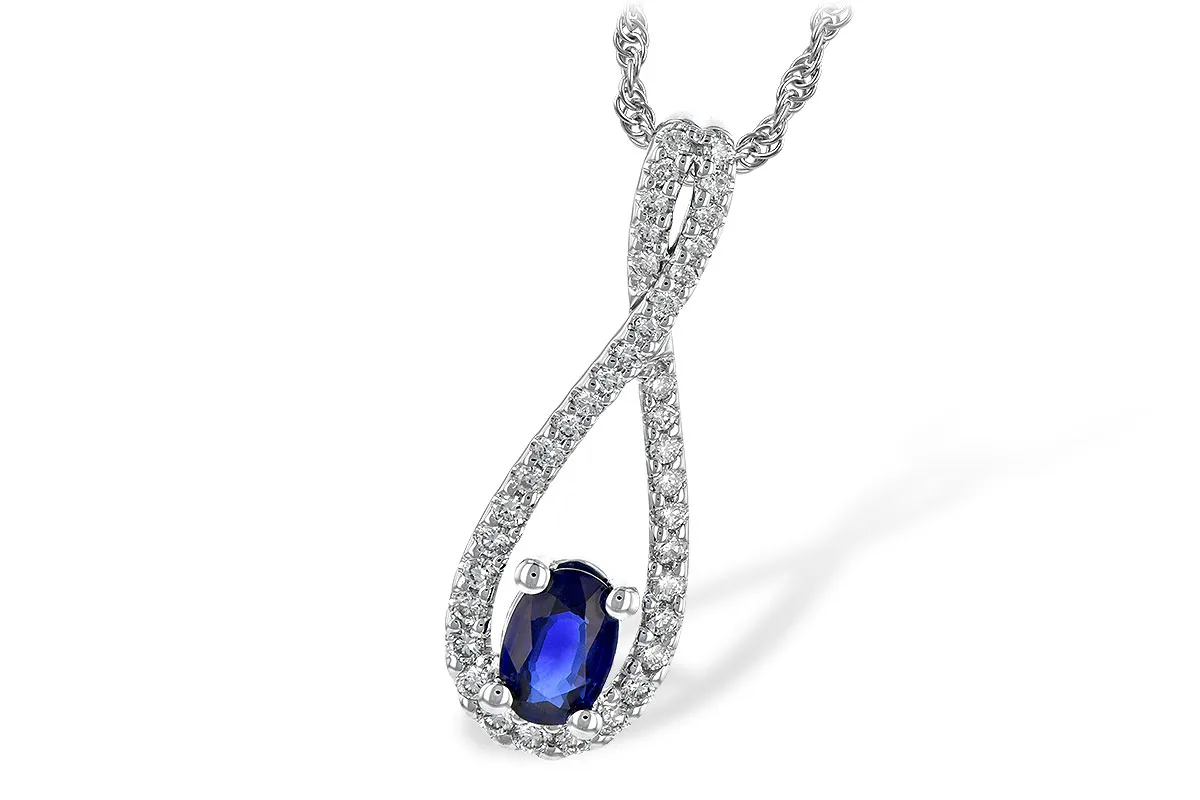 Sapphire Necklace in white gold