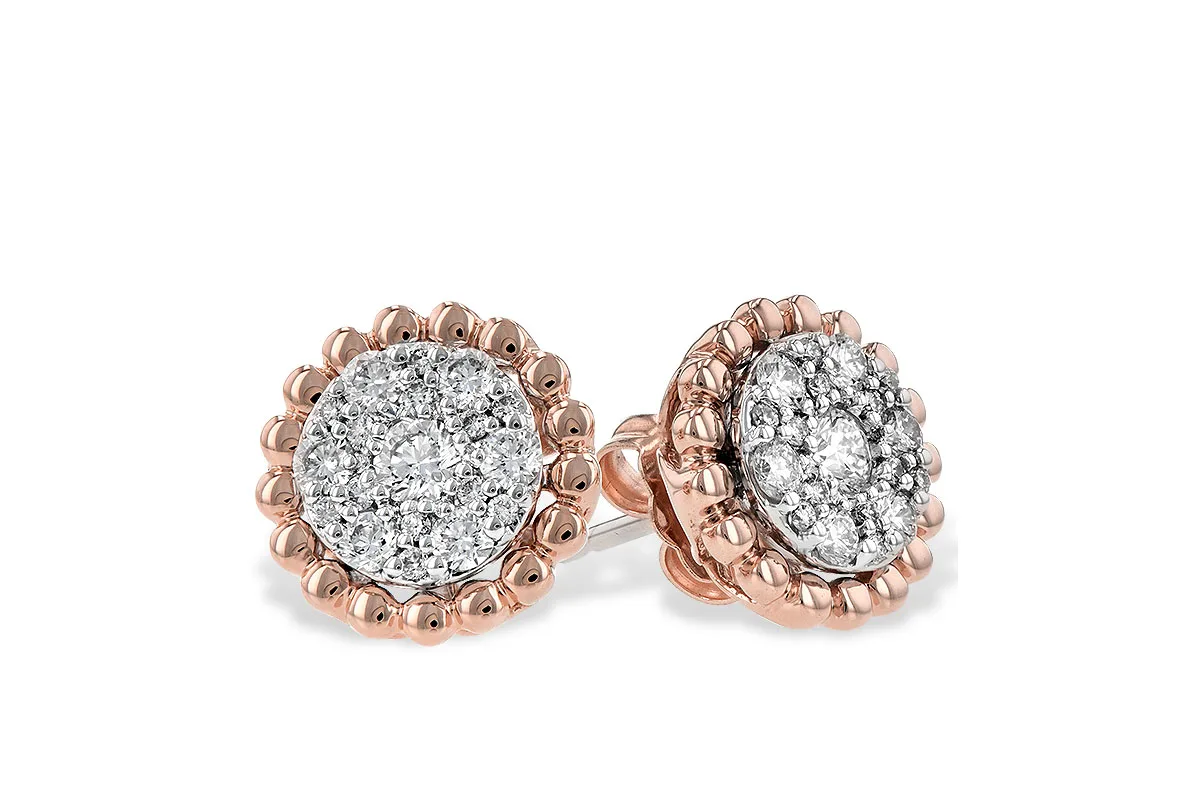 Diamond Earrings in two-tone (reversed)
