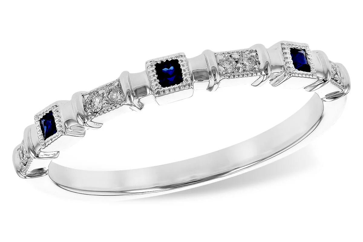 Sapphire Wedding Band in white gold