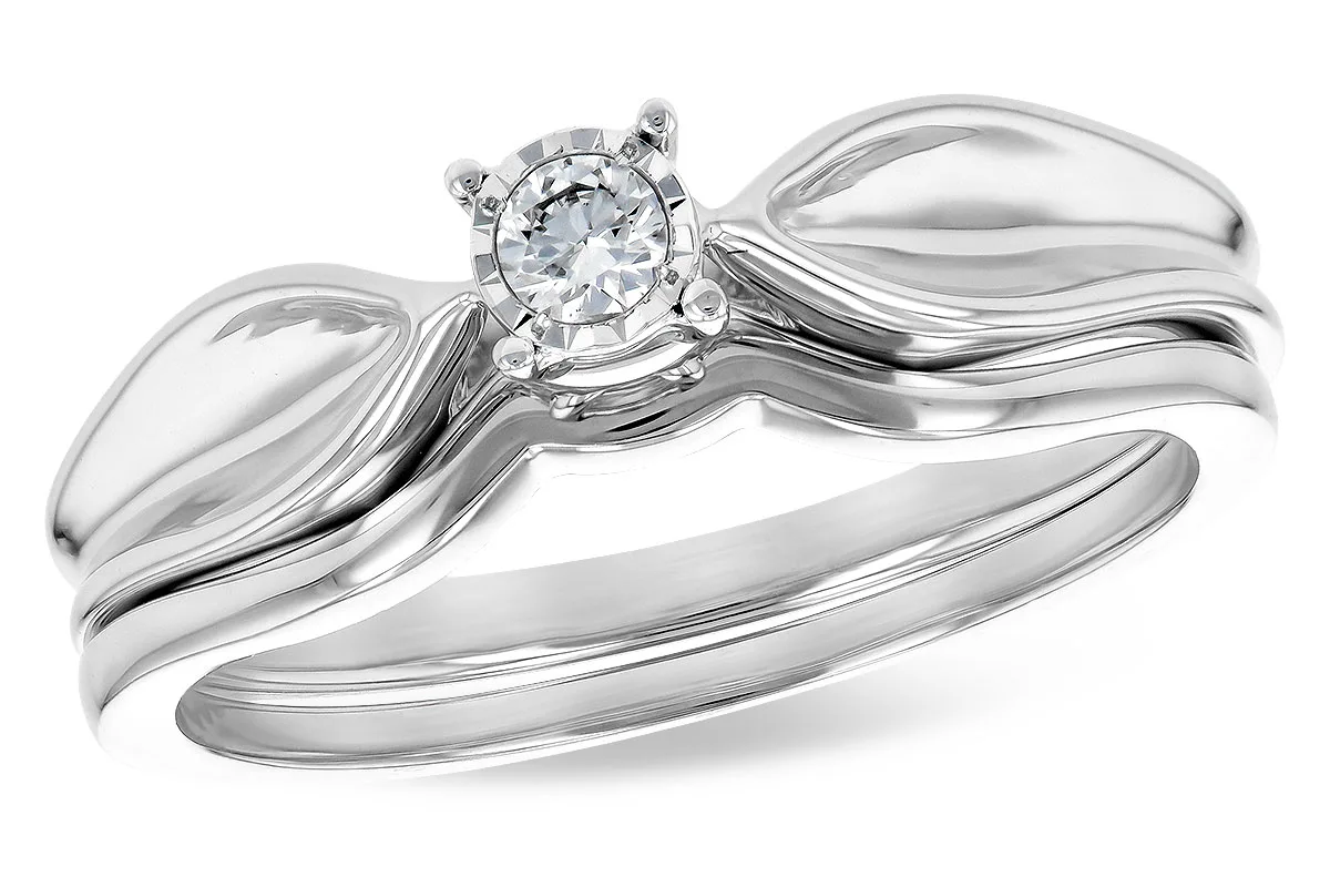 Diamond Wedding Set in white gold
