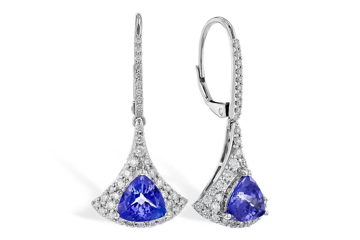 Tanzanite Earrings in white gold