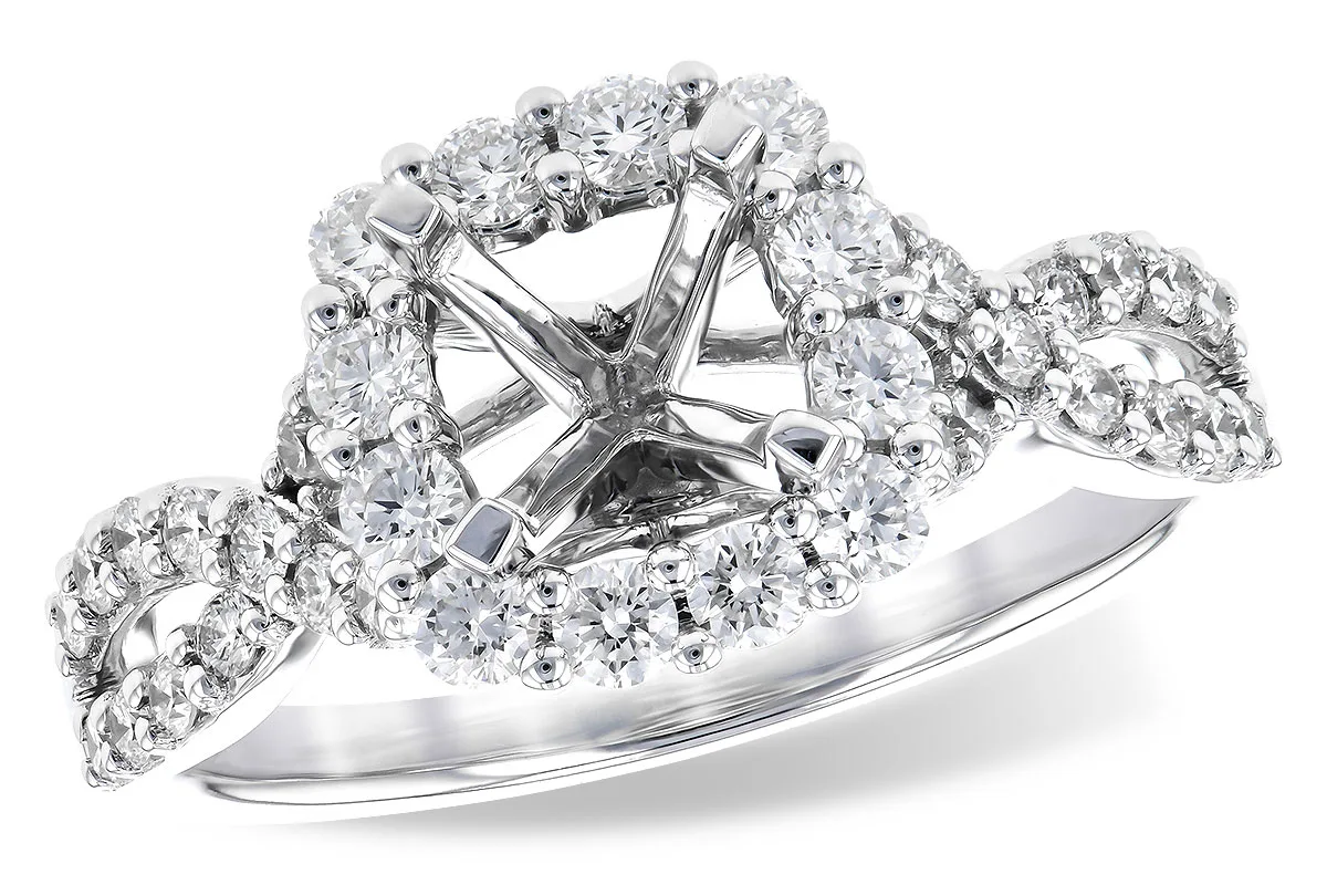 Diamond Semi-Mount Engagement Ring in white gold