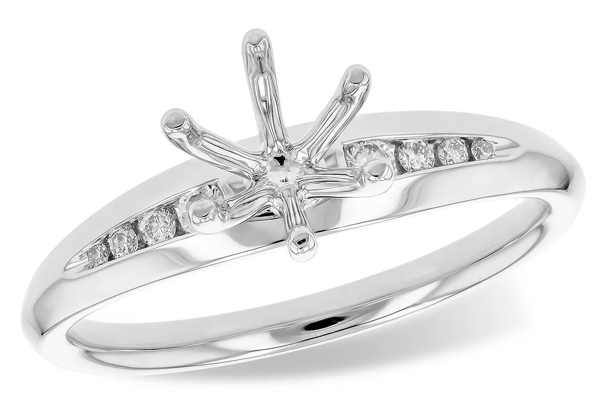 Diamond Semi-Mount Engagement Ring in white gold
