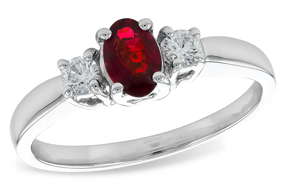 Ruby Ring in white gold