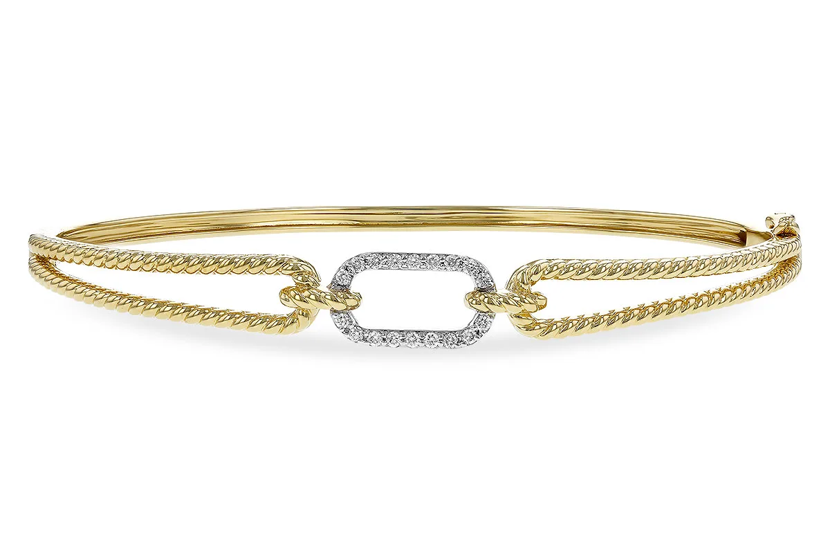 Diamond Bangle in yellow & white