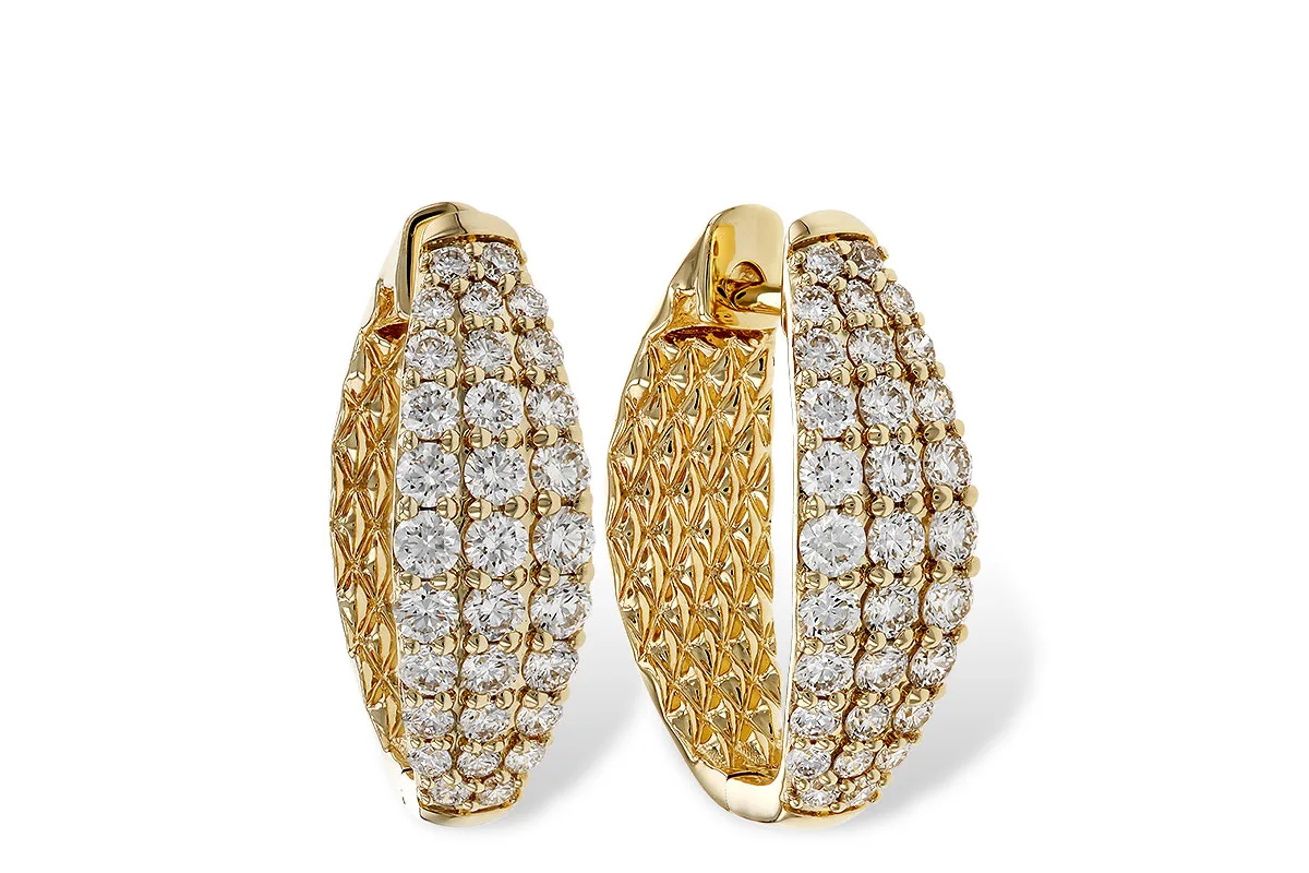 Diamond Earrings in yellow gold