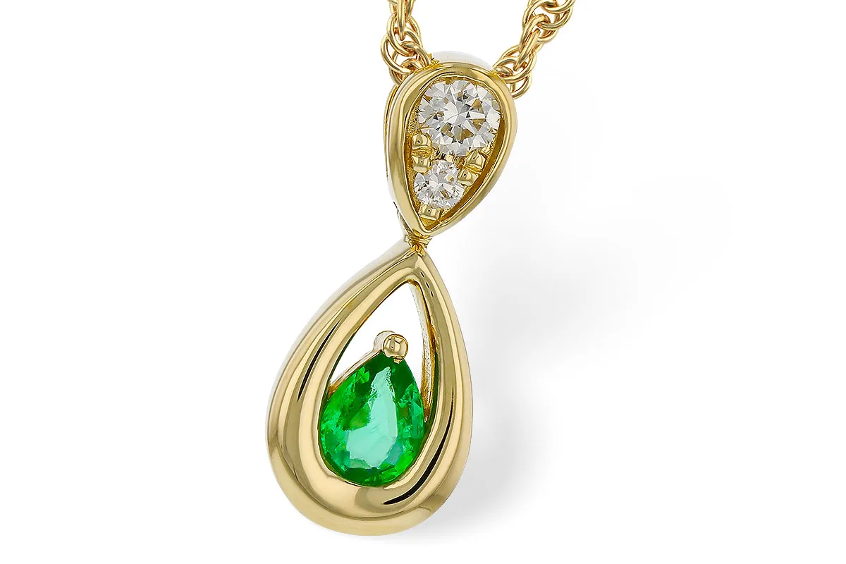 Emerald Necklace in yellow gold