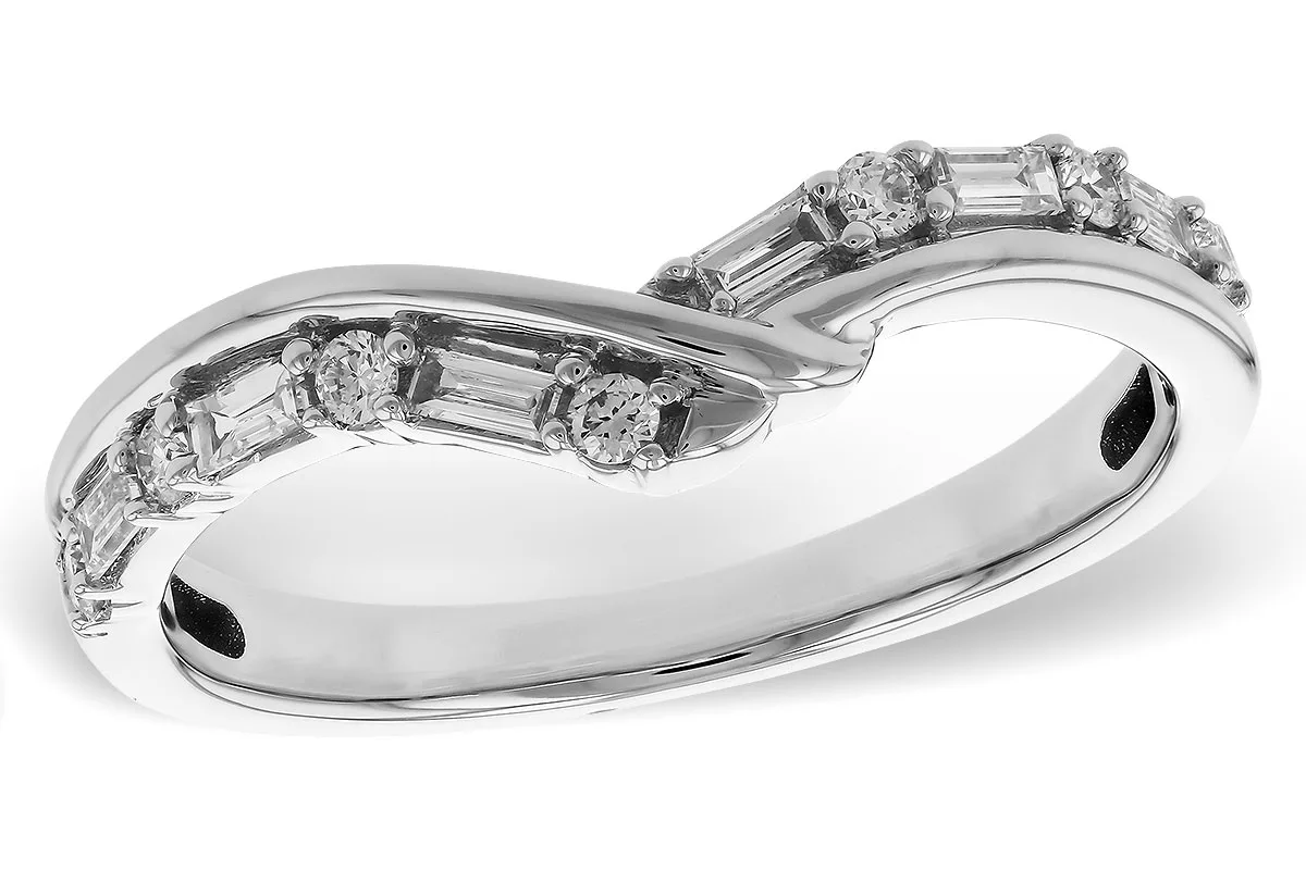 Baguette Diamond Ring Enhancer in white gold