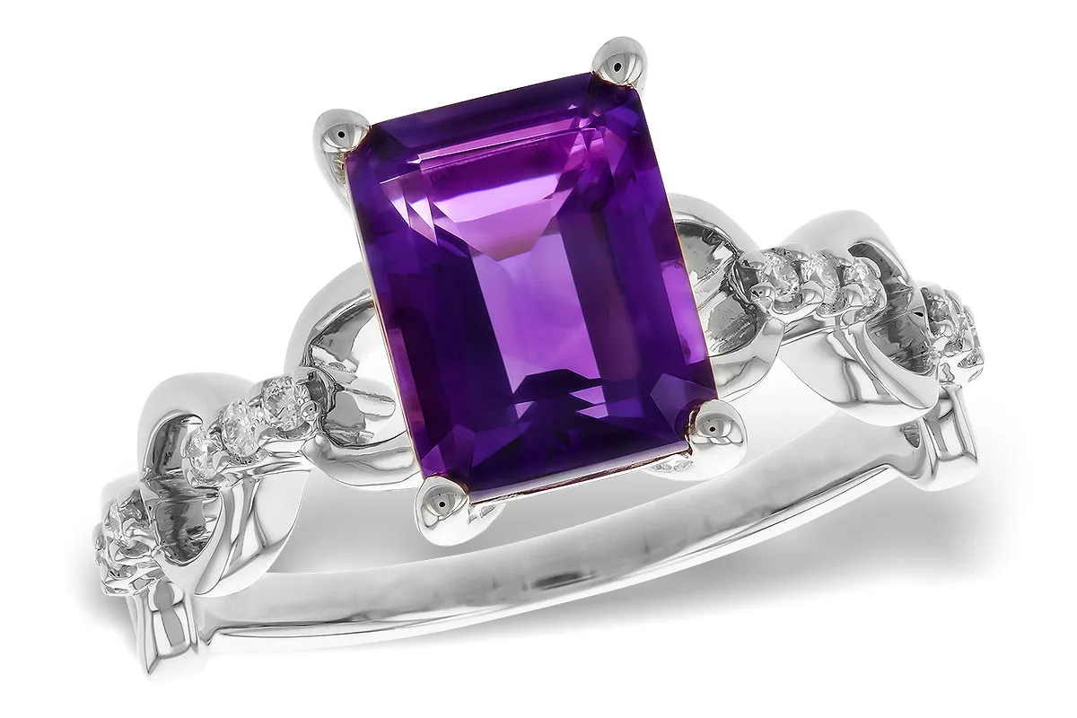 Amethyst Ring in white gold