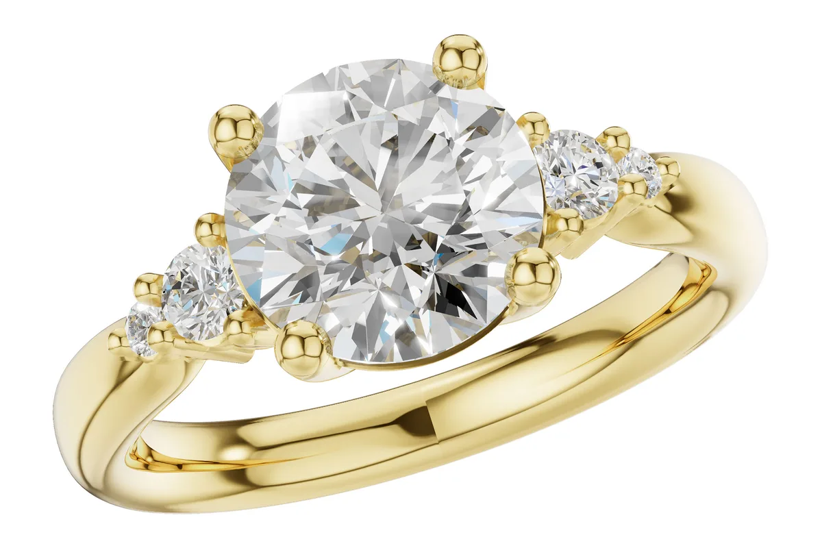 Diamond Semi-Mount Ring in yellow gold