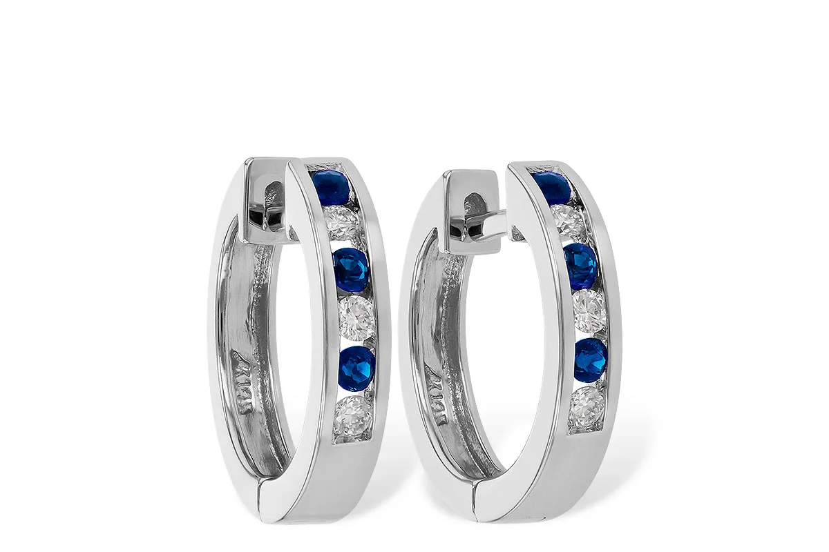 Sapphire Earrings in white gold