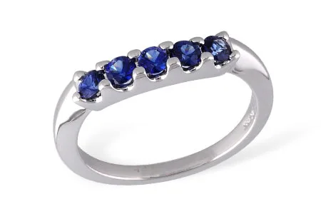 Sapphire Wedding Band in white gold