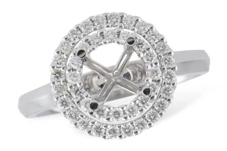 Diamond Semi-Mount Engagement Ring in white gold