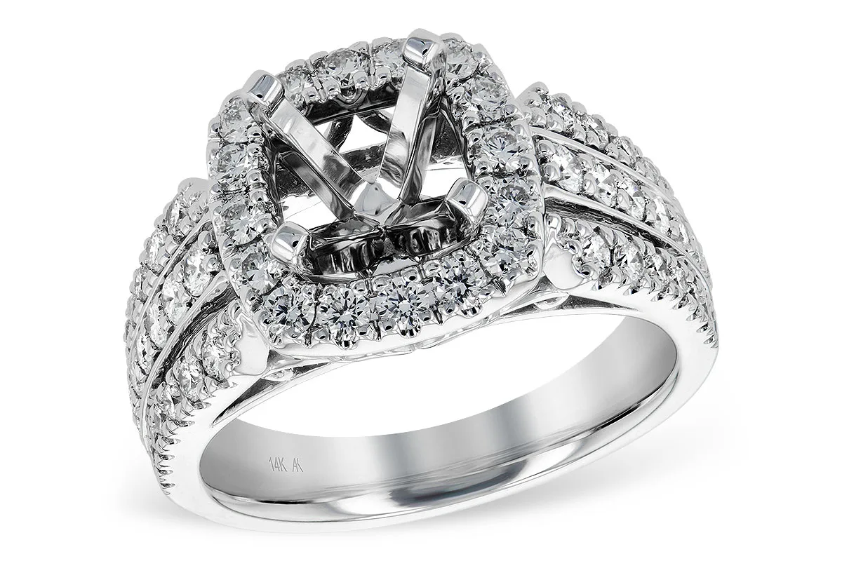 Diamond Semi-Mount Engagement Ring in white gold