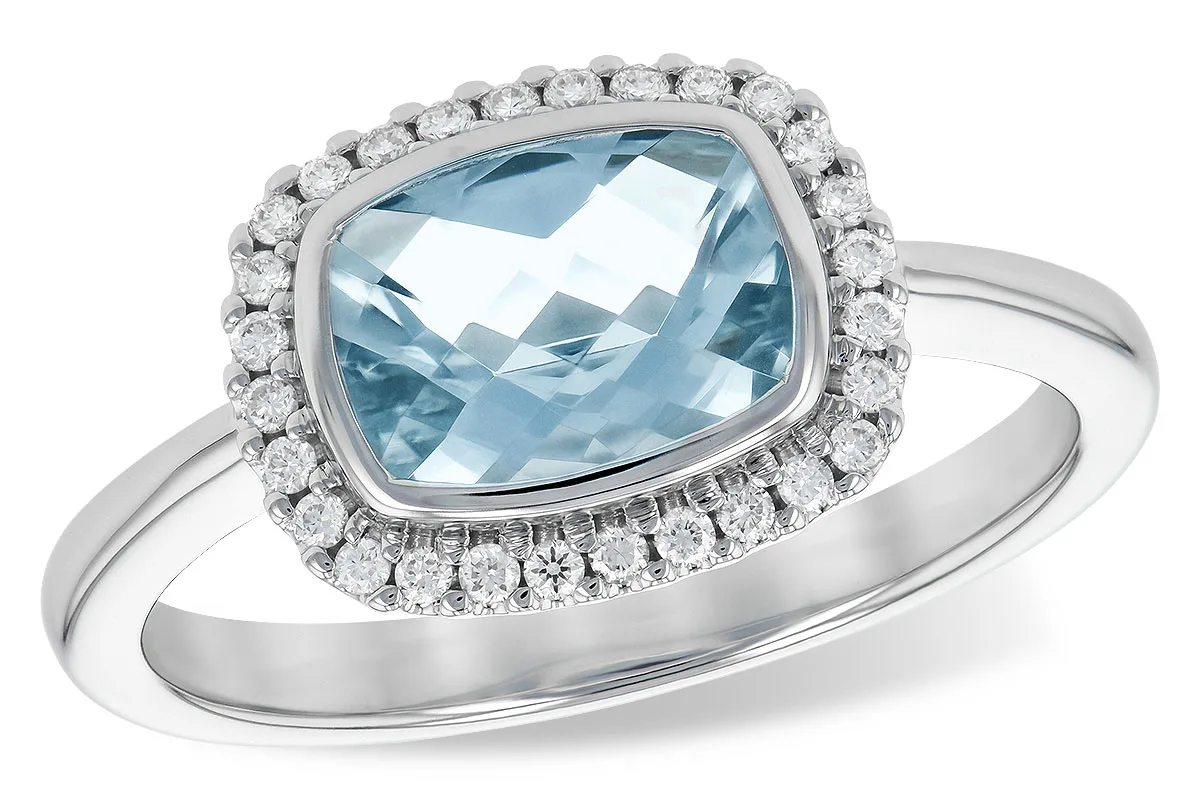Aquamarine Ring in white gold