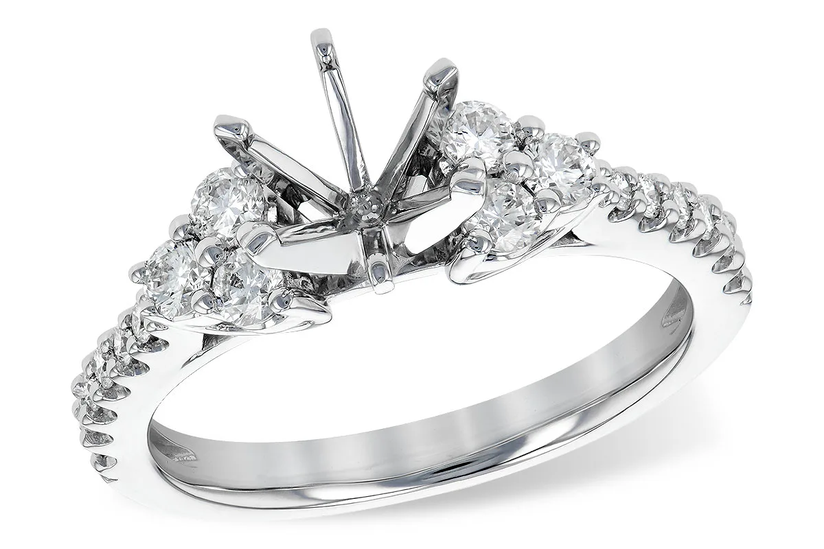 Diamond Semi-Mount Engagement Ring in white gold