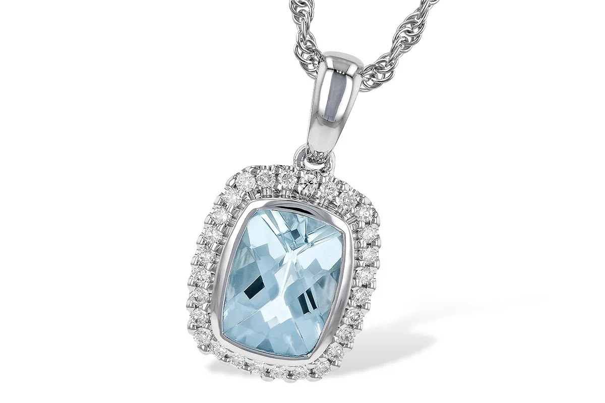 Aquamarine Necklace in white gold