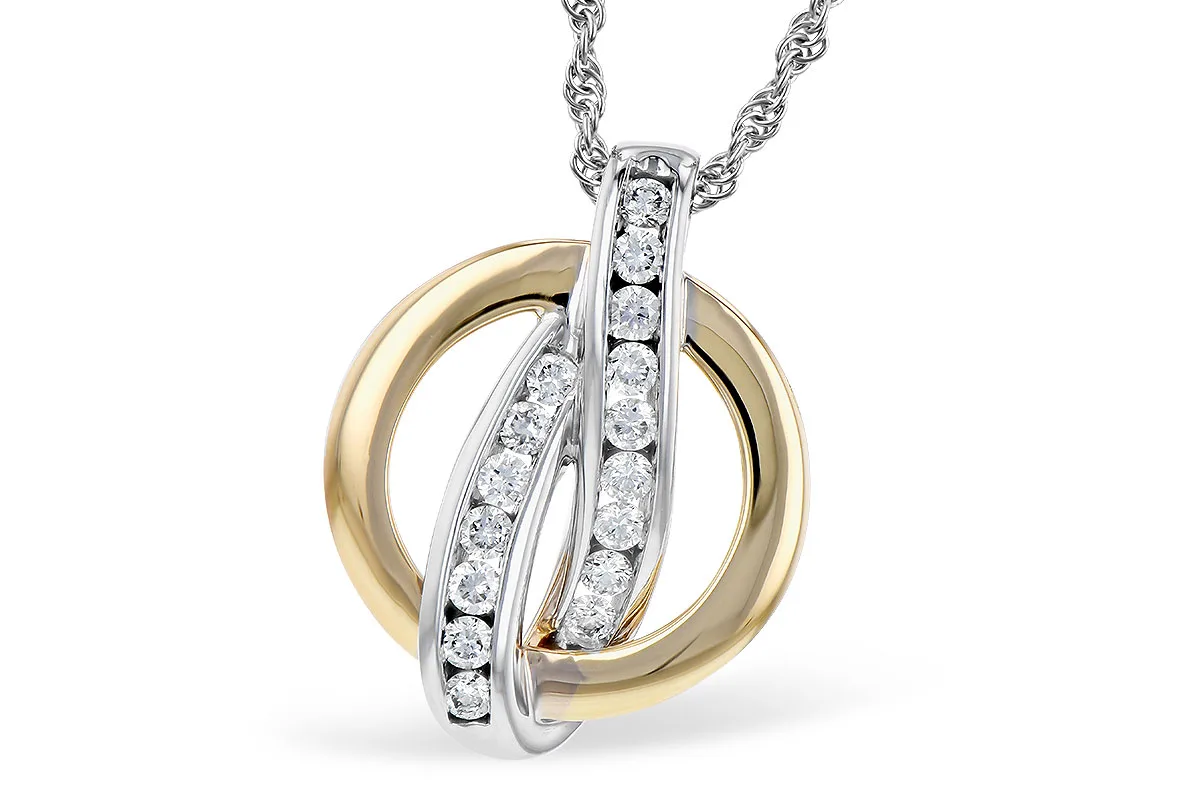 Diamond Necklace in yellow & white