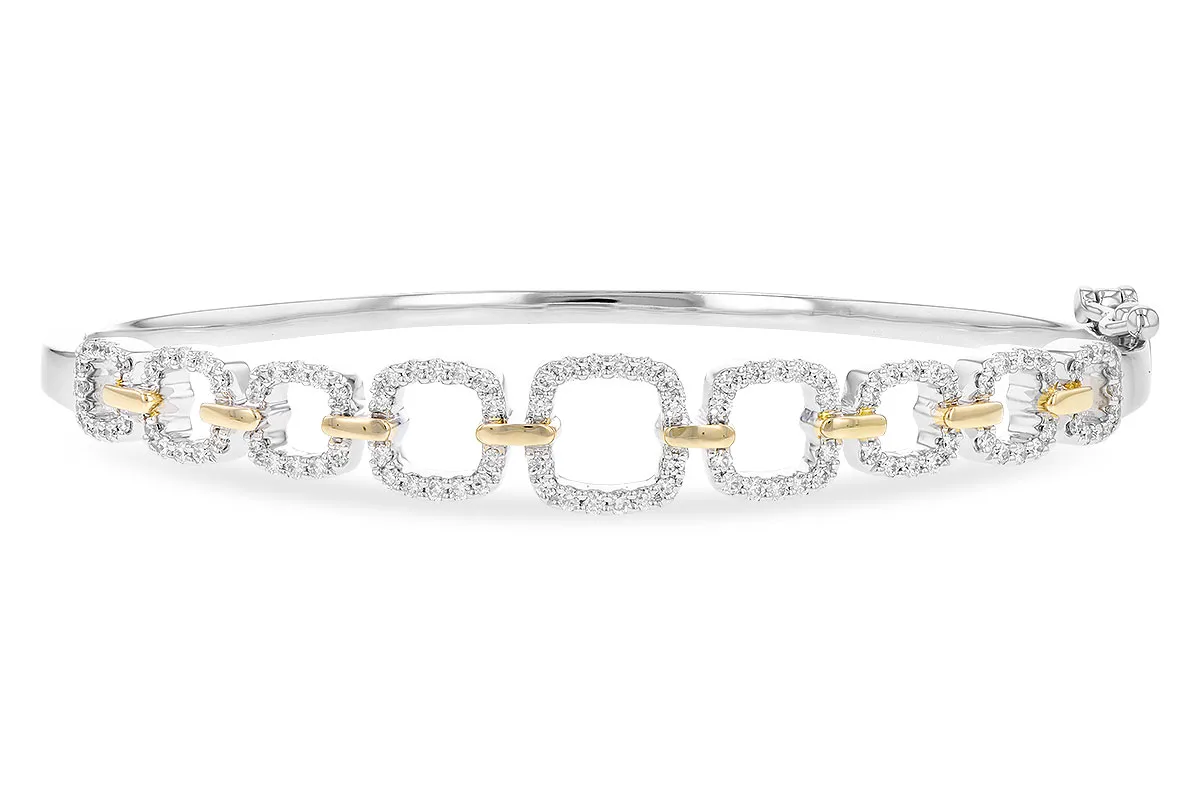 Diamond Bangle in yellow & white