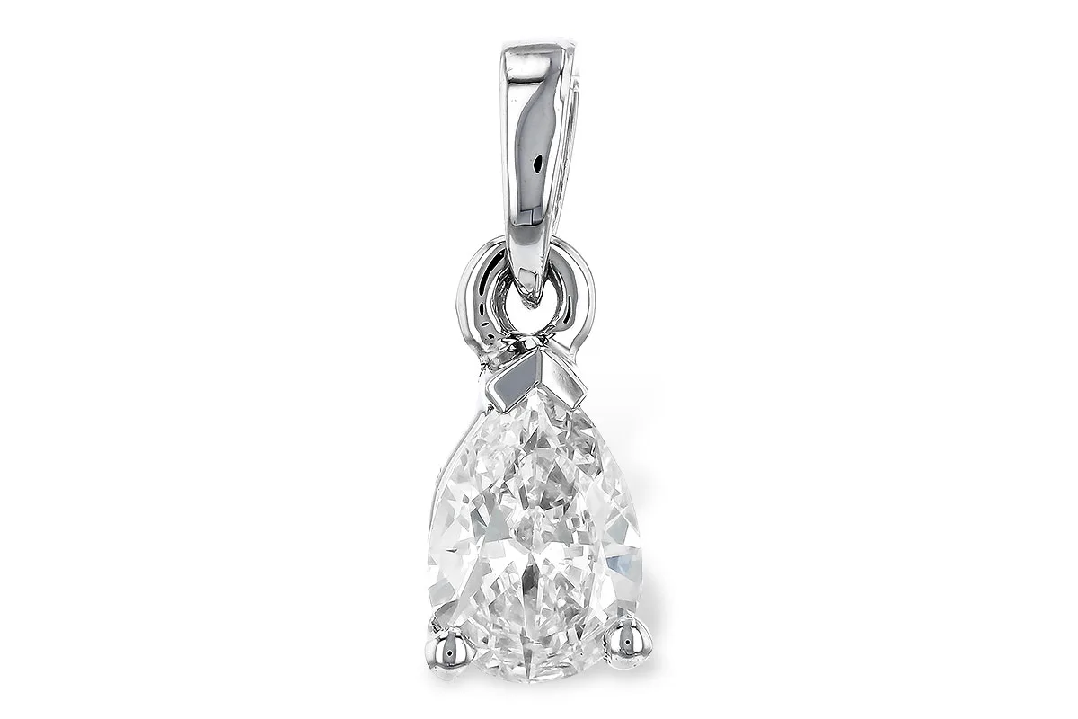 Pear Pendant in white gold