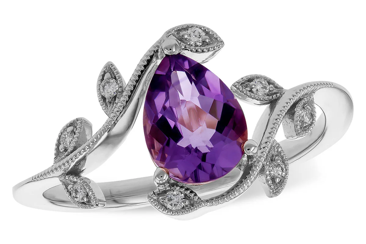 Amethyst Ring in white gold