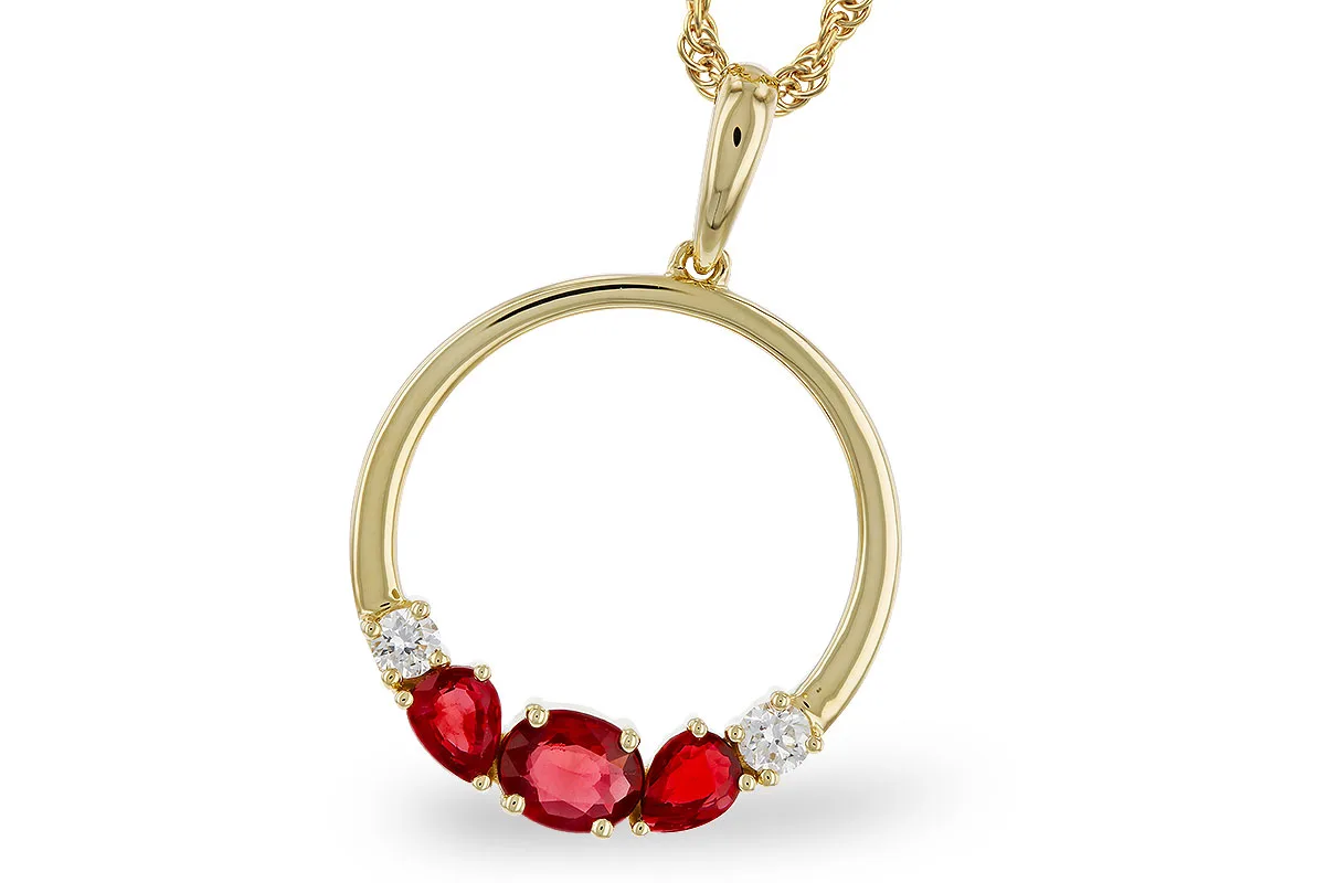 Ruby Necklace in yellow gold